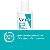CeraVe Blemish Control Cleanser with 2% Salicylic Acid & Niacinamide for Acne Prone Skin, Controls Acne & Spots, Unclog Pores & Reduces Blemishes 88ml