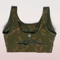 Enamor Longline Sports Bra – Printed | Scoop Neck Medium Impact Dry Fit Sports Bra | Held-in Fit E217