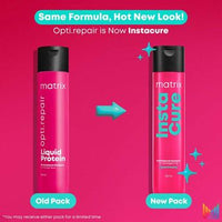 Matrix InstaCure Liquid Protein Shampoo for Damaged Hair, Reduce Split Ends, Breakage, Paraben Free (350ml)