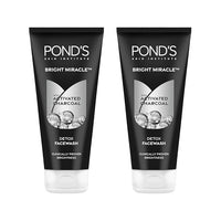 POND's Ponds Bright Miracle Detox Facewash With 10X Power Of Charcoal, 200Gm (Pack Of 2)