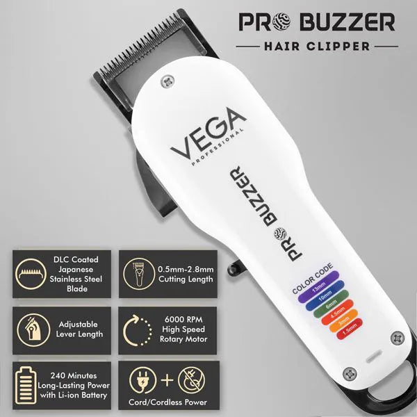 Vega Professional Pro Buzzer Hair Clipper VPMHC-08 – Mani Ram