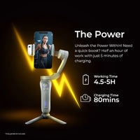 Digitek DSG-007F AI 3 Axis Wide Angle Smartphone Gimbal with AI Tracker & 5 hrs Working time