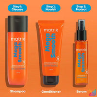 MATRIX Mega Smooth Shampoo for Frizzy, Dry Unmanageable Hair, Defy Frizz for 4 Days (350 ml)