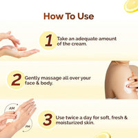 Mamaearth Vitamin C Daily Glow Light Moisturizing Cream with Vitamin C & Turmeric For Face, Hand & Body | 24H Moisturization | Quick Absorbing, Non-Greasy | Soft Moisturizer 200g