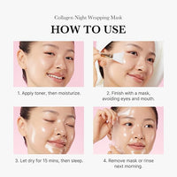 Medicube Collagen Overnight Wrapping Peel Off Facial Mask Pack - Elasticity & Hydration Care, Reduces Sagging & Dullness - Hydrolyzed Collagen For Glowing Skin - Korean Skin Care 75ml