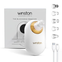 Winston Rechargeable Electric Blackhead Remover Machine for Men and Women - 60 Min Runtime | Acne, Pore Cleaner, Whitehead Remover with 5 Suction Heads for...
