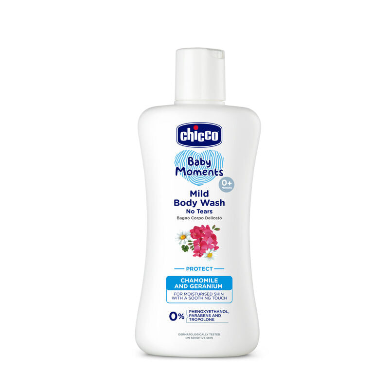 Chicco Baby Moments gentle baby shampoo for hair and body 