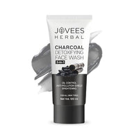 Jovees Herbal Activated Charcoal Detoxifying Face Wash For Anti Pollution, Deep Pore Cleansing, Oil Control, Removes Dirt & Impurities | Suitable for Acne Prone Skin 120 ML