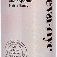 Eva NYC Kweeen Silver Glitter Spray Silver Sparkle Hair + Body 183ml