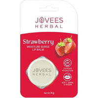 Jovees Herbal Strawberry Moisture Surge Lip Balm | 24 Hour Hydration | Rejuvenates Dry and Chapped Lips | Gives Soft & Shiny Lips 8g