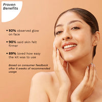 PILGRIM 24K GOLD FACIAL KIT FOR GOLDEN GLOW INCLUDES 3 FACIALS IN KIT