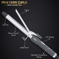 VEGA PROFESSIONAL Pro Cera Curls 25mm Curling Tong
