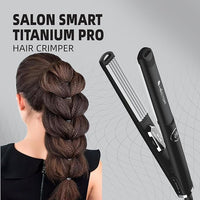 Hector Titanium Pro Hair Crimper with Fast Heatup for Women, Black