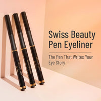 SWISS BEAUTY Waterproof And Long Wearing Bold Felt Tip Pen Glossy Eyeliner | Smudge Proof Eye Makeup | Quick Drying | Jet Black 1.2ml