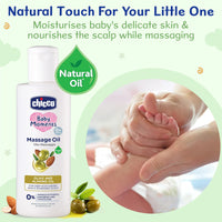 Chicco Baby Moments Massage Oil, Olive and Almond Oil 100ml