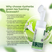Riyo Herbs Green Tea Foaming Face Wash With Aloe Vera Cucumber & Clove Oil 150ml