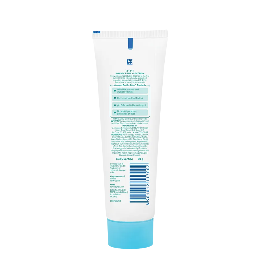 Johnson's Milk Rice Cream 50gm – Mani Ram Balwant Rai