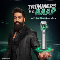Philips India's No.1 Men's Trimmer* | Effortless styling | BeardSense Technology | All-in-One Grooming 11 in 1 Trimmer Kit- Face, Head, Body | IPX7 Waterproof MG5932