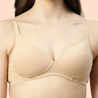 Enamor-A039 Perfect Coverage T-Shirt Bra - Supima Cotton Padded Wirefree Medium Coverage