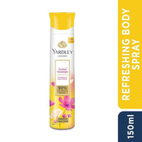 Yardley London Scottish Meadows Refreshing Body Spray| Daffodil & Ylang Ylang Fragrance| Deodorant Body Spray For Daily Use| Deodorant For Women| 90% Naturally Derived| 150ml