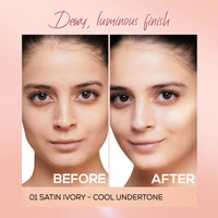 RENEE Lumi Glow Highlighting Liquid Foundation With 3D Glow For Luminous Sand Skin, 30ml