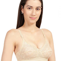 SONARI Cream Chikankari Bra