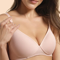 Enamor-A039 Perfect Coverage T-Shirt Bra - Supima Cotton Padded Wirefree Medium Coverage