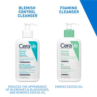 CeraVe Blemish Control Cleanser with 2% Salicylic Acid & Niacinamide for Acne Prone Skin, Controls Acne & Spots, Unclog Pores & Reduces Blemishes, 236ml (Made In France)