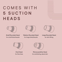 Winston Rechargeable Electric Blackhead Remover Machine for Men and Women - 60 Min Runtime | Acne, Pore Cleaner, Whitehead Remover with 5 Suction Heads for...