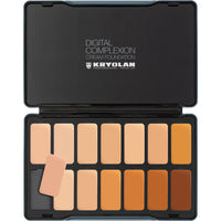Kryolan Professional Makeup Digital Complexion Cream Foundation Palette 14 Colors