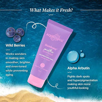 Aqualogica illuminate+ Smoothie Face Wash with Wild Berries & Alpha Arbutin for Gently Exfoliates & Hydrates Skin | For Glowing, Combination & Dry Skin 100ml