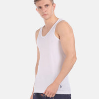 U.S. POLO ASSN. Men Comfort Fit I661 Cotton Vest - Pack of 3