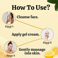 Riyo Herbs Vitamin-C Gel Moisturizer With Vit-E, Rosehip Oil & Lemon Peel Extracts For Fights Pigmentation, Skin Damage & Makes Skin Even Tone, Fast Absorbing Gel Moisturizer, 50gm