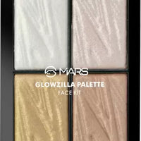 MARS 4 Color Glowzilla Palette Blush and Highlight Kit, Multicolor (FP03-02)