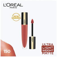 Loreal Paris Rouge Signature Matte Liquid Lipstick - Ultra Light Weight, No Stain, 7 g 150 I Dominate