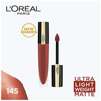 Loreal Paris Rouge Signature Matte Liquid Lipstick - Ultra Light Weight, No Stain, 7 g 145 I Convince