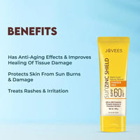 JOVEES SUNZINC SHIELD SPF 60PA+++ Matte Finish natural Mineral - SPF 60 PA+++ 100g