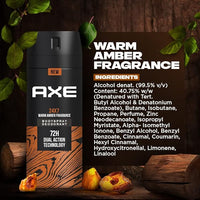 AXE 24X7 Warm Amber Fragrance Face Body Spray for Men 150ml