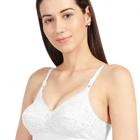 SONARI Cream Chikankari Bra