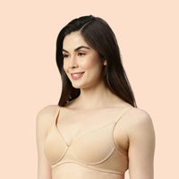 Enamor-A039 Perfect Coverage T-Shirt Bra - Supima Cotton Padded Wirefree Medium Coverage