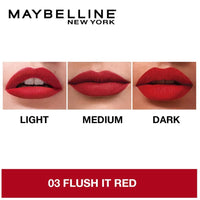 Maybelline New York Sensational Liquid Matte Lipstick 03 Flush It Red 7ml