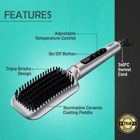 Ikonic Me Super Styler Triple Bristle Brush ( Sliver )