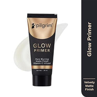 PILGRIM Glow Primer Lightweight Gel Based Velvety Matte Finish, Blurs Pores, Vit C+E Infused
