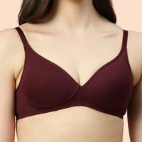 Enamor-A039 Perfect Coverage T-Shirt Bra - Supima Cotton Padded Wirefree Medium Coverage
