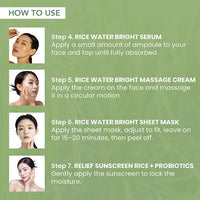 O3+ Mijoo Korea Glass Glow Facial Kit with Rice Water & Probiotics for Radiance - All Skin Types 50 gm