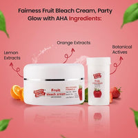 Beauty Basket Fairness Fruit Bleach Cream | Party Glow with AHA | Essence Fruit Fun Fairness Bleach For Women | 100% Natural Cream | Skin Brightening Fairer | Gift Set Pack Cream (180ml + 45Gram)