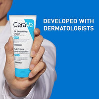 CeraVe SA Smoothing Cream Exfoliating and Skin Smoothing Cream for Rough, Dry & Bumpy Skin with Salicylic Acid & Ceramides Dermatologist Recommended, 177ml
