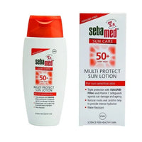 Sebamed Multi Protect Sun lotion SPF 50, 150 ml I UVA/UVB Protection filter I Water resistant sunscreen with pH 5.5 I Vitamin E I men & women I Suitable for children I Clinically tested.