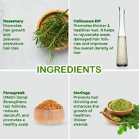 Jovees Rosemary Water Hair Growth Spray | Controls Hair Fall | Increases Hair Density | Fights Dandruff | Lightweight & Non-Greasy | For Men & Women 200ml