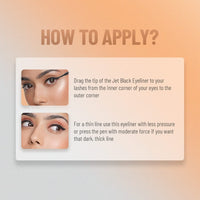 SWISS BEAUTY Waterproof And Long Wearing Bold Felt Tip Pen Glossy Eyeliner | Smudge Proof Eye Makeup | Quick Drying | Jet Black 1.2ml